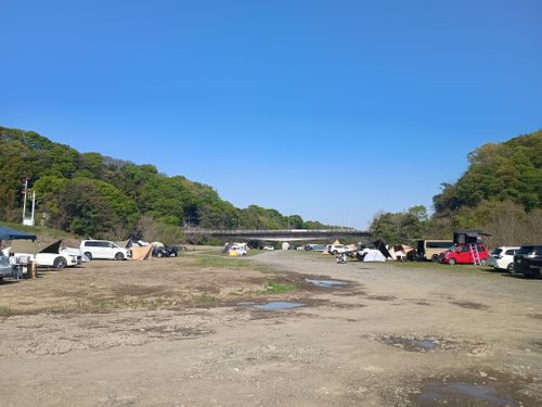 もう夏？の夜勤明けキャンプ 角田大橋河川敷 ソロキャンプ フリーサイト ウエィダーさんのキャンプブログ CAMPiii（キャンピー） -キャンプ専用SNS キャンプのすべてがここに集まる-