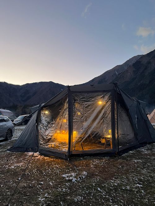 これがやりたかったよ！富士山とTPU🤩✨✨✨まさかの雪にびっくり5回目のふもとっぱら🗻 ふもとっぱらキャンプ場 ファミリーキャンプ フリーサイト Izumiさんのキャンプブログ CAMPiii（キャンピー） -キャンプ専用SNS キャンプのすべてがここに集まる-