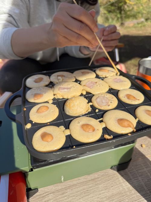 秋空の下、丸いものを食す WOODSMAN CAMPGROUND ファミリーキャンプ 区画サイト オートサイト EJIさんのキャンプブログ CAMPiii（キャンピー） -キャンプ専用SNS キャンプのすべてがここに集まる-