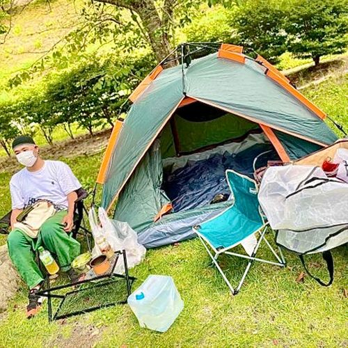 8/7は《キャンプ記念日⛺️》夏の想い出おじ🐰キャン△ in 阿武川温泉公園 〜 CAMP NO.206 萩阿武川温泉公園（キャンプ可） ソロキャンプ ファミリーキャンプ フリーサイト おじキャン△さんのキャンプブログ CAMPiii（キャンピー） -キャンプ専用SNS キャンプのすべてがここに集まる-