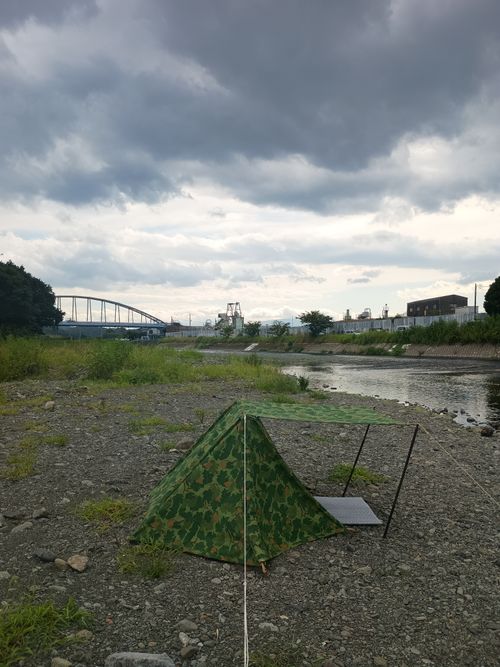 酷暑de 引きこもりからのデーキャンプ 金目川水道橋 ソロキャンプ フリーサイト ウエィダーさんのキャンプブログ CAMPiii（キャンピー） -キャンプ専用SNS キャンプのすべてがここに集まる-