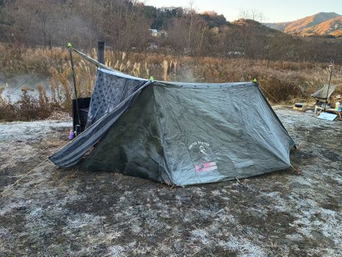 CAMPiii(キャンピー) ウエィダーさんのキャンプブログ 氷点下 軍幕キャンプ 角田大橋河川敷