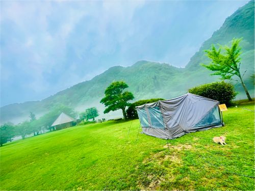 KINAKO'S 2nd BIRTHDAY CAMP in 阿武川温泉キャンプ場 〜 CAMP NO.197 ファミリーキャンプ グループキャンプ フリーサイト おじキャン△さんのキャンプブログ CAMPiii（キャンピー） -キャンプ専用SNS キャンプのすべてがここに集まる-