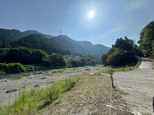 灼熱の我慢大会 川井キャンプ場 グループキャンプ フリーサイト 犬連れ狼さんのキャンプブログ CAMPiii(キャンピー) -キャンプ専用SNS キャンプのすべてがここに集まる-