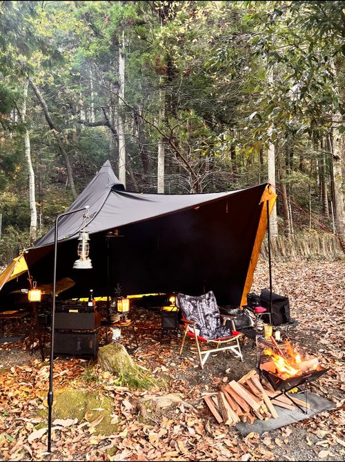 CAMPiii（キャンピー） あやぴーさんのキャンプブログ ソロ欲に駆られ。 デルフリキャンプ エンジョイドローン上山田キャンプ場