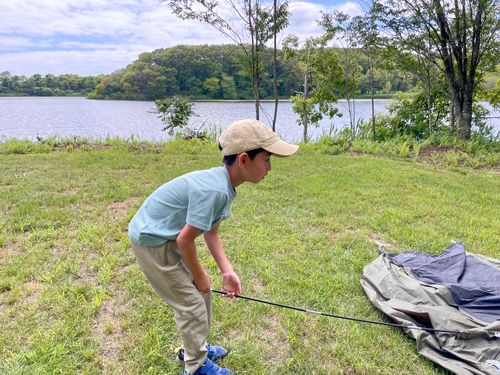 ロケーション最高のプレミアムプライベートサイト🏕️ 大沼フィッシングパーク (大沼野営場) ファミリーキャンプ グループキャンプ 区画サイト オートサイト Train Photographer TAKAさんのキャンプブログ CAMPiii（キャンピー） -キャンプ専用SNS キャンプのすべてがここに集まる-