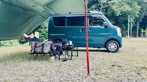 静かな平日、つり橋の下でたこ焼きデイキャンプ｜プロ級の絶品たこ焼き完成！【ニューギア】アルペンアウトドアユニットテーブル&times;タフ丸Jr初使用！ ソロキャンプ フリーサイト HOTさんのキャンプブログ CAMPiii（キャンピー） -キャンプ専用SNS キャンプのすべてがここに集まる-