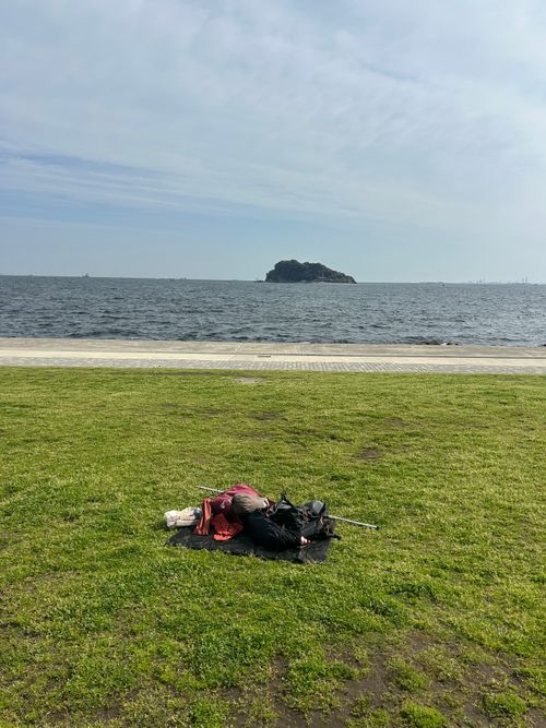 連休取れずに朝からデイキャン うみかぜ公園 ソロキャンプ フリーサイト Genさんのキャンプブログ CAMPiii（キャンピー） -キャンプ専用SNS キャンプのすべてがここに集まる-