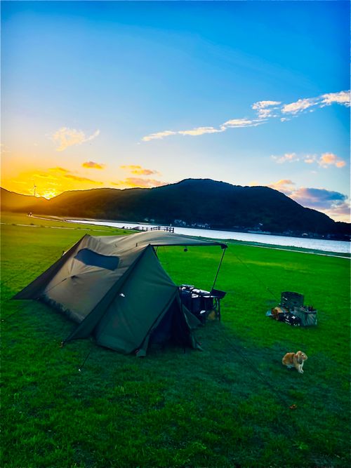 最後の？きなことふたり水入らずおじ🐰キャン△ in 阿川ほうせんぐり海浜公園 〜 CAMP NO.216 阿川ほうせんぐり海浜公園 ソロキャンプ ファミリーキャンプ フリーサイト おじキャン△さんのキャンプブログ CAMPiii（キャンピー） -キャンプ専用SNS キャンプのすべてがここに集まる-