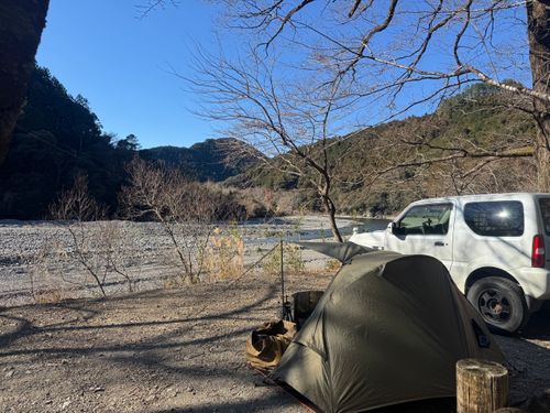 あけましておめでとうキャンプ 小川の里オートキャンプ場 ソロキャンプ フリーサイト まっつんさんのキャンプブログ CAMPiii（キャンピー） -キャンプ専用SNS キャンプのすべてがここに集まる-