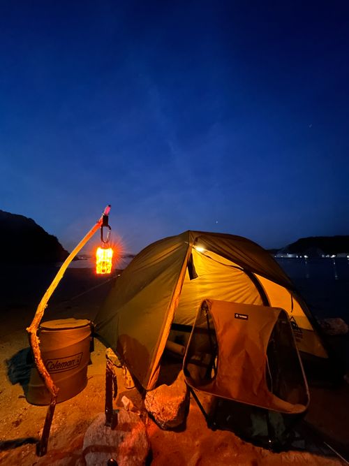 山の次は海　無人島キャンプ 地ノ島 キャンプ場兼イベントフィールド ソロキャンプ グループキャンプ フリーサイト △kuuga△さんのキャンプブログ CAMPiii（キャンピー） -キャンプ専用SNS キャンプのすべてがここに集まる-