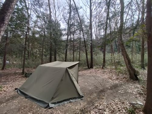 CAMPiii（キャンピー） ぼっちオヤジさんのキャンプブログ 3月キャンプ⛺️スタート😁 月川荘キャンプ場 林間サイト