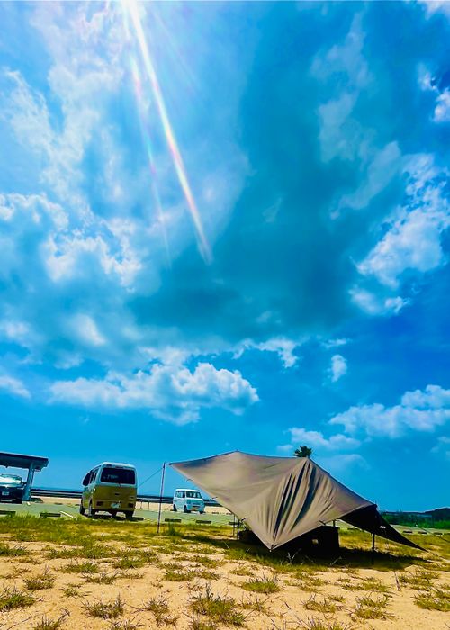 夏の海で秋穂の特産品を堪能する旨いものおじキャン△ in 美濃ヶ浜海浜公園 〜 CAMP NO.205 美濃ケ浜海浜広場 ソロキャンプ フリーサイト おじキャン△さんのキャンプブログ CAMPiii（キャンピー） -キャンプ専用SNS キャンプのすべてがここに集まる-