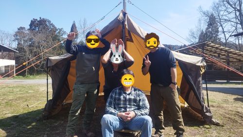 冬の終わりを告げるオジサン4人グルキャン キャンプ&農園 玖珠の杜 グループキャンプ 区画サイト スローライフに憧れるさんのキャンプブログ CAMPiii（キャンピー） -キャンプ専用SNS キャンプのすべてがここに集まる-