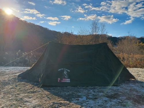 氷点下  軍幕キャンプ 角田大橋河川敷 ソロキャンプ フリーサイト ウエィダーさんのキャンプブログ CAMPiii（キャンピー） -キャンプ専用SNS キャンプのすべてがここに集まる-