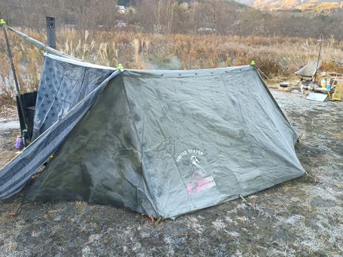 氷点下  軍幕キャンプ 角田大橋河川敷 ソロキャンプ フリーサイト ウエィダーさんのキャンプブログ CAMPiii（キャンピー） -キャンプ専用SNS キャンプのすべてがここに集まる-