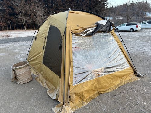らにちゃんとしっぽり年末がやっぱりグルになる年末キャンプ🏕 ともえ川Park グループキャンプ 区画サイト ぷりんさんのキャンプブログ CAMPiii（キャンピー） -キャンプ専用SNS キャンプのすべてがここに集まる-