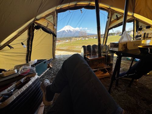 ダイヤモンド富士 ふもとっぱらキャンプ場 ファミリーキャンプ フリーサイト 琥珀にゃんさんのキャンプブログ CAMPiii（キャンピー） -キャンプ専用SNS キャンプのすべてがここに集まる-