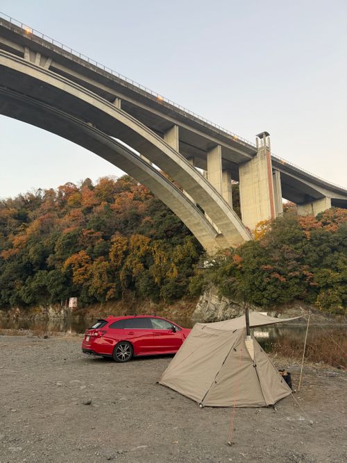 近場で冬キャン@ふたたびの橋 小倉橋下の河川敷 ソロキャンプ フリーサイト Takadaさんのキャンプブログ CAMPiii（キャンピー） -キャンプ専用SNS キャンプのすべてがここに集まる-