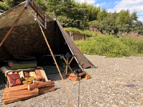秋休み最終日に軍幕親子キャンプ🪖🏕️ 前川キャンプ場 ファミリーキャンプ フリーサイト Camp 'n'g  Roll♪🏁さんのキャンプブログ CAMPiii（キャンピー） -キャンプ専用SNS キャンプのすべてがここに集まる-