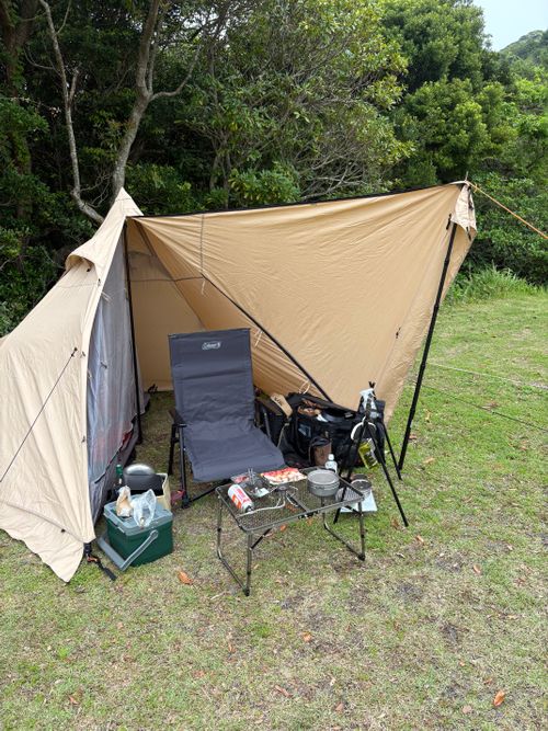 恒例GWソロキャンプ　徳島県海部郡美波町 恵比須浜キャンプ村 ソロキャンプ 区画サイト もなかさんのキャンプブログ CAMPiii（キャンピー） -キャンプ専用SNS キャンプのすべてがここに集まる-