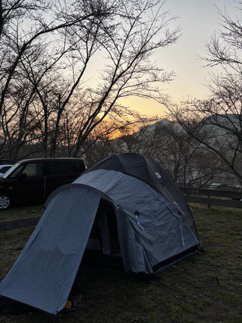 春休み、異動前キャンプ ゴリラフィールドとよのキャンプ場 GORILLA FIELD TOYONO グループキャンプ 区画サイト あやぴーさんのキャンプブログ CAMPiii（キャンピー） -キャンプ専用SNS キャンプのすべてがここに集まる-