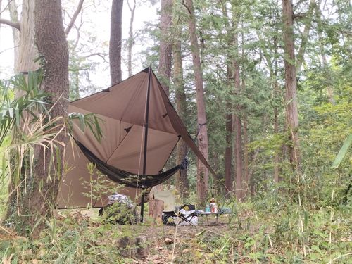 CAMPiii（キャンピー） ぼっちオヤジさんのキャンプブログ 4月キャンプ⛺️スタート😁 月川荘キャンプ場 林間サイト