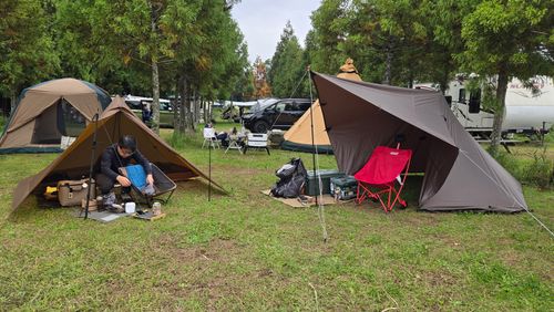 秋の花火大会（を見るキャンプ） オートキャンプユニオン グループキャンプ 区画サイト ke-nさんのキャンプブログ CAMPiii（キャンピー） -キャンプ専用SNS キャンプのすべてがここに集まる-