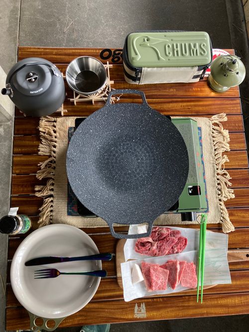 Garage camp store行ってからの外ぼっち焼肉 ソロキャンプ フリーサイト camping roll♪さんのキャンプブログ CAMPiii（キャンピー） -キャンプ専用SNS キャンプのすべてがここに集まる-
