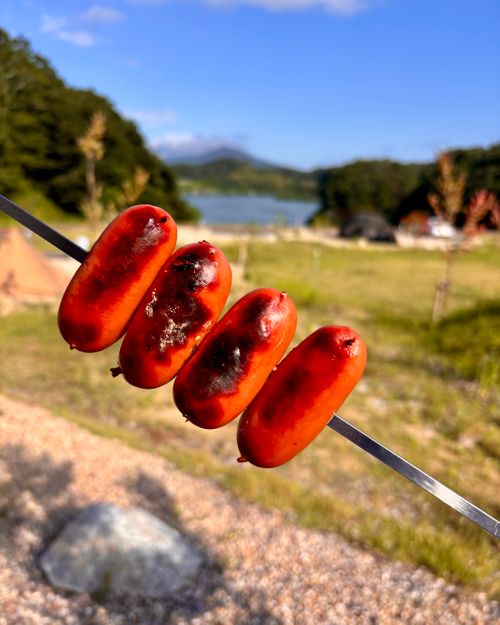 【後編】浴衣できゃんぷ👘 💙そして「孤独のグルメ」 アウトドアヴィレッジ三春 さくら湖キャンプサイト Oniyomeさんのキャンプブログ CAMPiii（キャンピー） -キャンプ専用SNS キャンプのすべてがここに集まる-