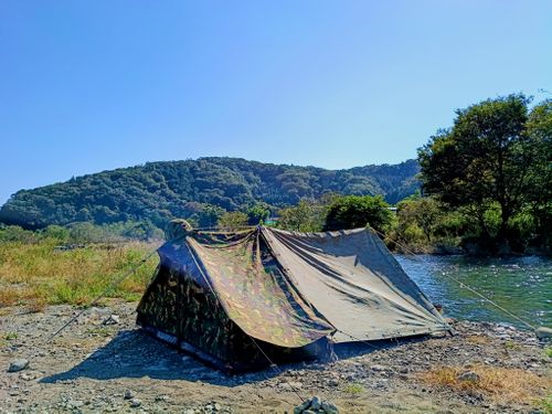 スポーツの日(アウトドア) 角田大橋河川敷 ソロキャンプ フリーサイト ウエィダーさんのキャンプブログ CAMPiii（キャンピー） -キャンプ専用SNS キャンプのすべてがここに集まる-