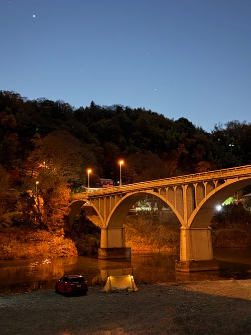 近場で冬キャン@ふたたびの橋 小倉橋下の河川敷 ソロキャンプ フリーサイト Takadaさんのキャンプブログ CAMPiii（キャンピー） -キャンプ専用SNS キャンプのすべてがここに集まる-