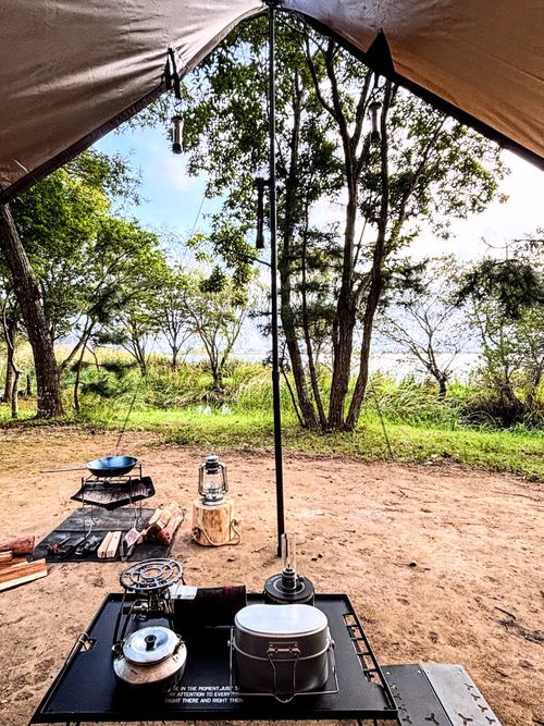 🌀台風前キャンプ⛺️ たくせん園地(バーベキュー場&キャンプ場) ソロキャンプ フリーサイト ARUGOさんのキャンプブログ CAMPiii(キャンピー) -キャンプ専用SNS キャンプのすべてがここに集まる-