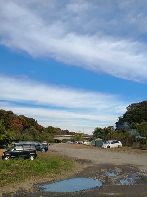 ウエィダーJr 薪スト火入れのデーキャンプ 角田大橋河川敷 ソロキャンプ フリーサイト ウエィダーさんのキャンプブログ CAMPiii（キャンピー） -キャンプ専用SNS キャンプのすべてがここに集まる-