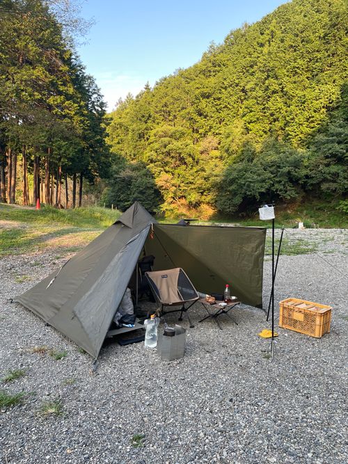 cazuキャンプ場の清流で涼みながらのソロキャンプ! CAZUキャンプ場 ソロキャンプ フリーサイト ma9さんのキャンプブログ CAMPiii(キャンピー) -キャンプ専用SNS キャンプのすべてがここに集まる-