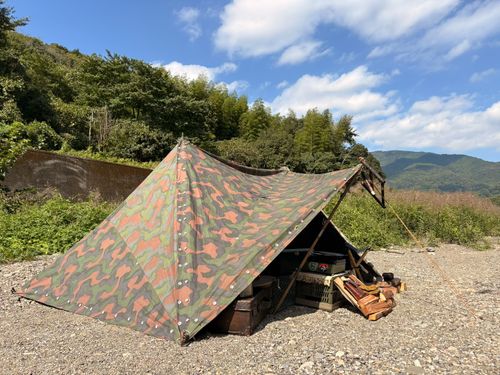 秋休み最終日に軍幕親子キャンプ🪖🏕️ 前川キャンプ場 ファミリーキャンプ フリーサイト Camp 'n'g  Roll♪🏁さんのキャンプブログ CAMPiii（キャンピー） -キャンプ専用SNS キャンプのすべてがここに集まる-