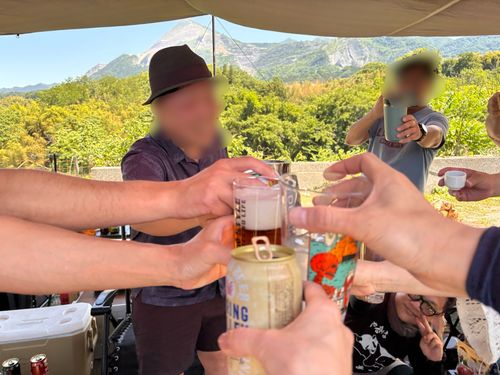 満月の武甲山🌝20人のCAMPiiiメンバーと過ごした贅沢なキャンプナイト☆。.:＊・゜ ともえ川Park グループキャンプ Jimko☆さんのキャンプブログ CAMPiii（キャンピー） -キャンプ専用SNS キャンプのすべてがここに集まる-