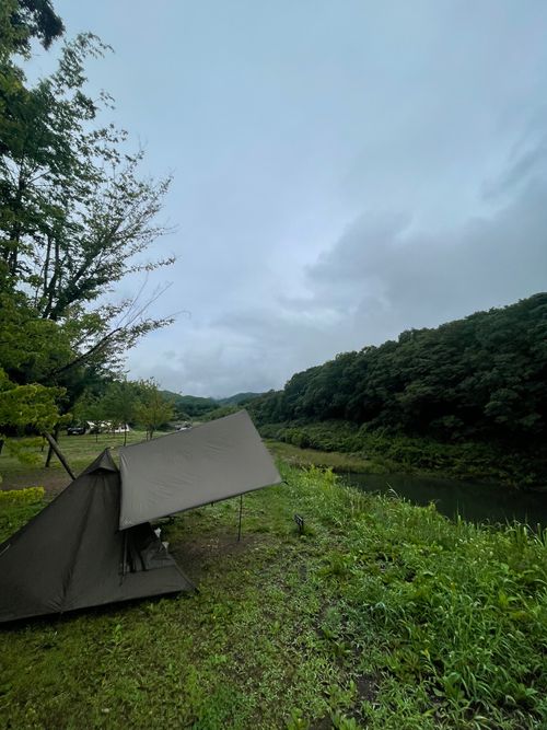 雨キャン！徒歩ソロで行く長瀞キャンプヴィレッジ！ ソロキャンプ 区画サイト ma9さんのキャンプブログ CAMPiii（キャンピー） -キャンプ専用SNS キャンプのすべてがここに集まる-