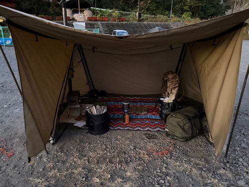 近場で冬キャン@ふたたびの橋 小倉橋下の河川敷 ソロキャンプ フリーサイト Takadaさんのキャンプブログ CAMPiii（キャンピー） -キャンプ専用SNS キャンプのすべてがここに集まる-