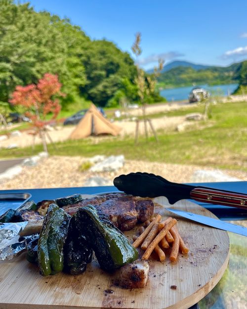 【後編】浴衣できゃんぷ👘 💙そして「孤独のグルメ」 アウトドアヴィレッジ三春 さくら湖キャンプサイト Oniyomeさんのキャンプブログ CAMPiii（キャンピー） -キャンプ専用SNS キャンプのすべてがここに集まる-