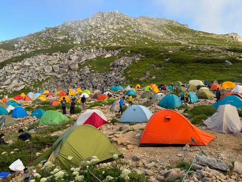 木曽駒ヶ岳 テント泊 頂上山荘 テント場 ソロキャンプ フリーサイト yoji@campさんのキャンプブログ CAMPiii(キャンピー) -キャンプ専用SNS キャンプのすべてがここに集まる-