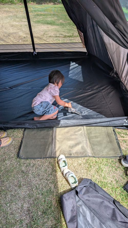お久しぶりの福岡キャンプ🏕️ ファミリーキャンプ 区画サイト オートサイト ヒゲキャンさんのキャンプブログ CAMPiii（キャンピー） -キャンプ専用SNS キャンプのすべてがここに集まる-