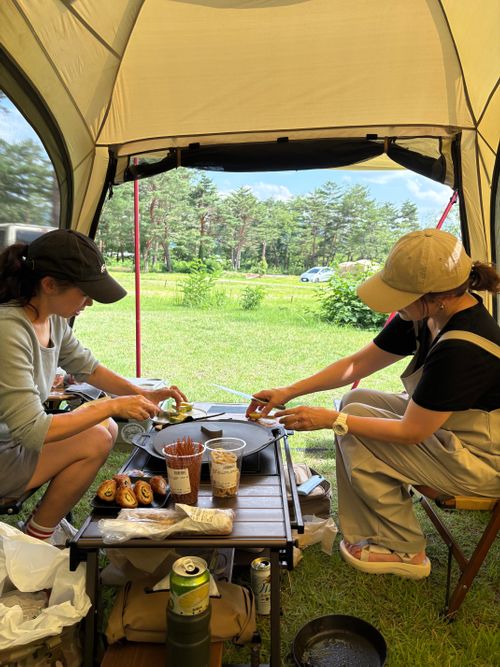 白馬⸜(*˙꒳˙*)⸝(*ˊᗜˋ*)⸜(*˙꒳˙*)⸝女子キャンプ②長野娘合流〜 白馬アルプスオートキャンプ場 グループキャンプ 区画サイト ぷりんさんのキャンプブログ CAMPiii（キャンピー） -キャンプ専用SNS キャンプのすべてがここに集まる-