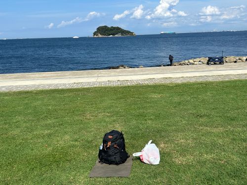 サックっとDAYキャン うみかぜ公園 ソロキャンプ フリーサイト Genさんのキャンプブログ CAMPiii（キャンピー） -キャンプ専用SNS キャンプのすべてがここに集まる-