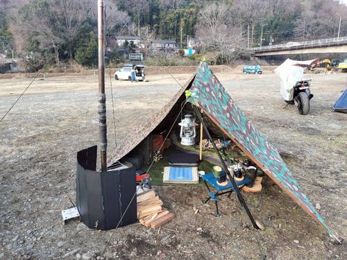 親子軍幕Session   角田大橋河川敷 ファミリーキャンプ フリーサイト ウエィダーさんのキャンプブログ CAMPiii（キャンピー） -キャンプ専用SNS キャンプのすべてがここに集まる-