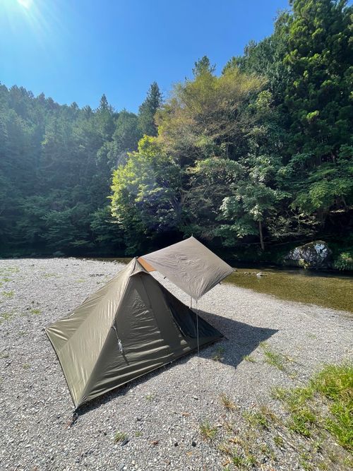 cazuキャンプ場の清流で涼みながらのソロキャンプ! CAZUキャンプ場 ソロキャンプ フリーサイト ma9さんのキャンプブログ CAMPiii(キャンピー) -キャンプ専用SNS キャンプのすべてがここに集まる-