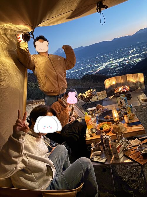 富士山と絶景と温泉 未完の里 グループキャンプ 区画サイト aozoraさんのキャンプブログ CAMPiii（キャンピー） -キャンプ専用SNS キャンプのすべてがここに集まる-