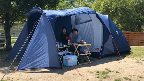 チャムスのテントでデイキャンプ⛺️ ファミリーキャンプ 区画サイト ワクイキライフさんのキャンプブログ CAMPiii（キャンピー） -キャンプ専用SNS キャンプのすべてがここに集まる-