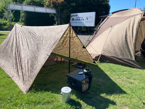 あちあちキャンプ2 River Side Camp NEW-TA ファミリーキャンプ 区画サイト camping roll♪さんのキャンプブログ CAMPiii(キャンピー) -キャンプ専用SNS キャンプのすべてがここに集まる-
