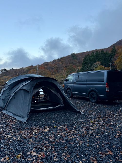 紅葉キャンプ、二泊三日、デュオ 五色温泉オートキャンプ場 ファミリーキャンプ フリーサイト トリッディさんのキャンプブログ CAMPiii（キャンピー） -キャンプ専用SNS キャンプのすべてがここに集まる-